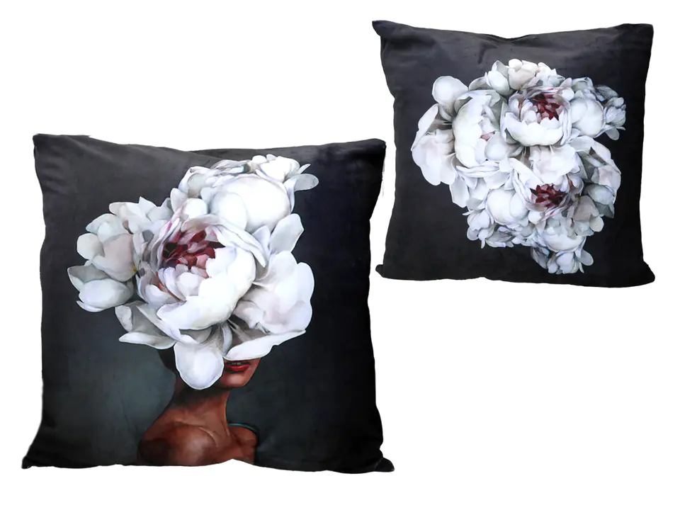 ⁨Pillow with filling/zipper - Flowers on the head (CARMANI)⁩ at Wasserman.eu