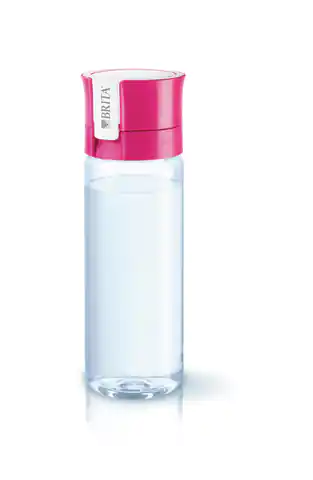 ⁨Butelka filtrująca Brita Fill&Go różówa + 4 filtry MicroDisc⁩ w sklepie Wasserman.eu