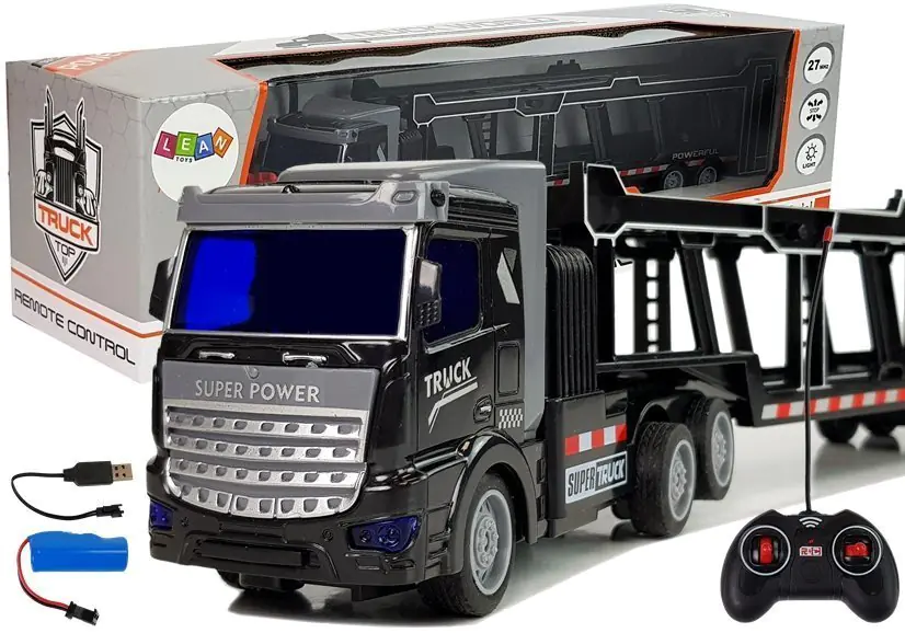 ⁨Large Remote Control Tow Truck Black 36cm Light Effects⁩ at Wasserman.eu