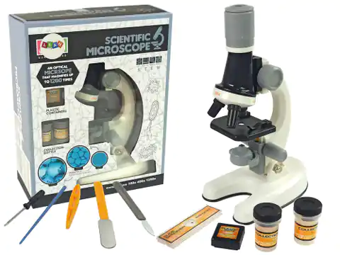⁨Mikroskop Dziecięcy Zestaw Edukacyjny Biały⁩ w sklepie Wasserman.eu