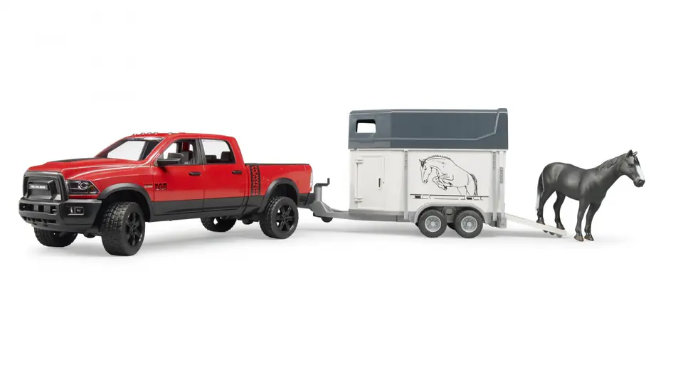 ⁨Dodge Ram 2500 Power Wagon z przyczepą dla konia 02501 BRUDER⁩ w sklepie Wasserman.eu