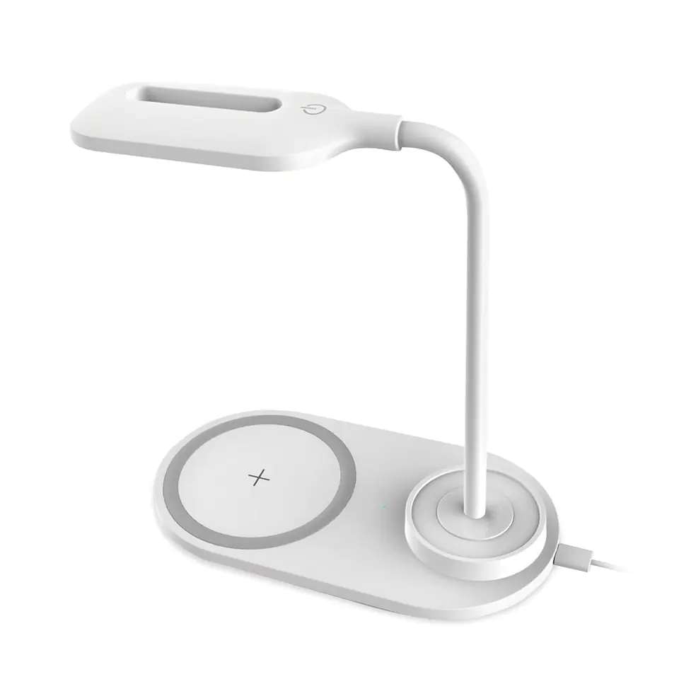 ⁨PLATINET DESK LAMP LAMPKA BIURKOWA LED LAMPKA BIURKOWA LED WIRELESS CHARGER 10W WHITE [ 45247 ]⁩ w sklepie Wasserman.eu