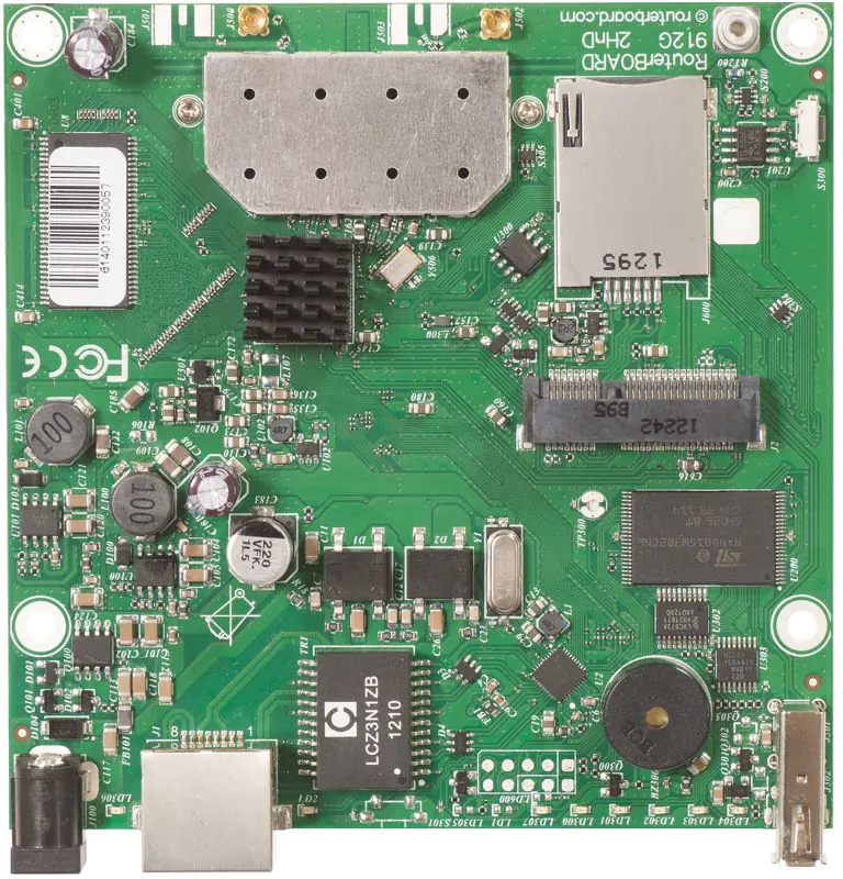 ⁨MIKROTIK RB912UAG-2HPND ROUTERBOARD 600MHZ, 64MB, 1XGE, 1XMINIPCI-E, 1XUSB, 802.11B/G/N, 1XUSB, L4⁩ w sklepie Wasserman.eu