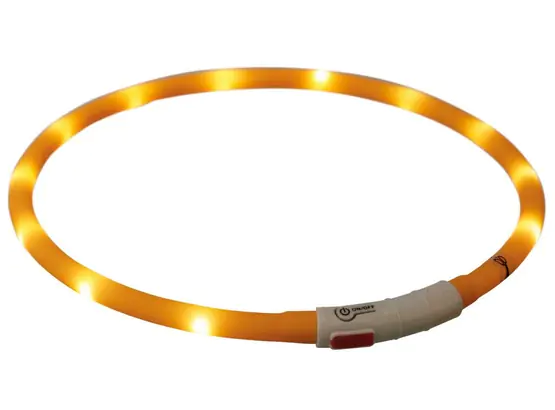 ⁨Trixie Opaska LED USB silikonowa XS-XL 70/1cm pomarańczowa⁩ w sklepie Wasserman.eu