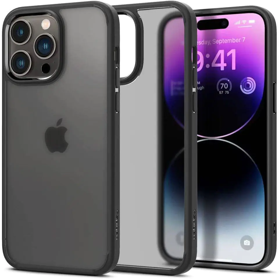 ⁨Spigen Ultra Hybrid iPhone 14 Pro Max frost black ACS04824⁩ at Wasserman.eu