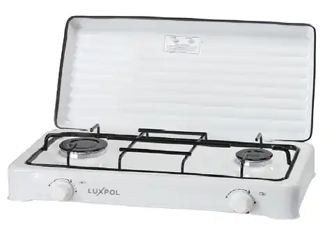 ⁨Luxpol K02S 2-burner gas cooker (white)⁩ at Wasserman.eu
