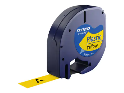 ⁨DYMO taśma 12mm/4m - plastikowa, żółta⁩ w sklepie Wasserman.eu