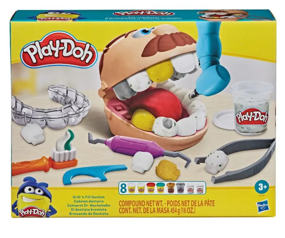 ⁨Zestaw z masą plastyczną PlayDoh Dentysta Nowy⁩ w sklepie Wasserman.eu