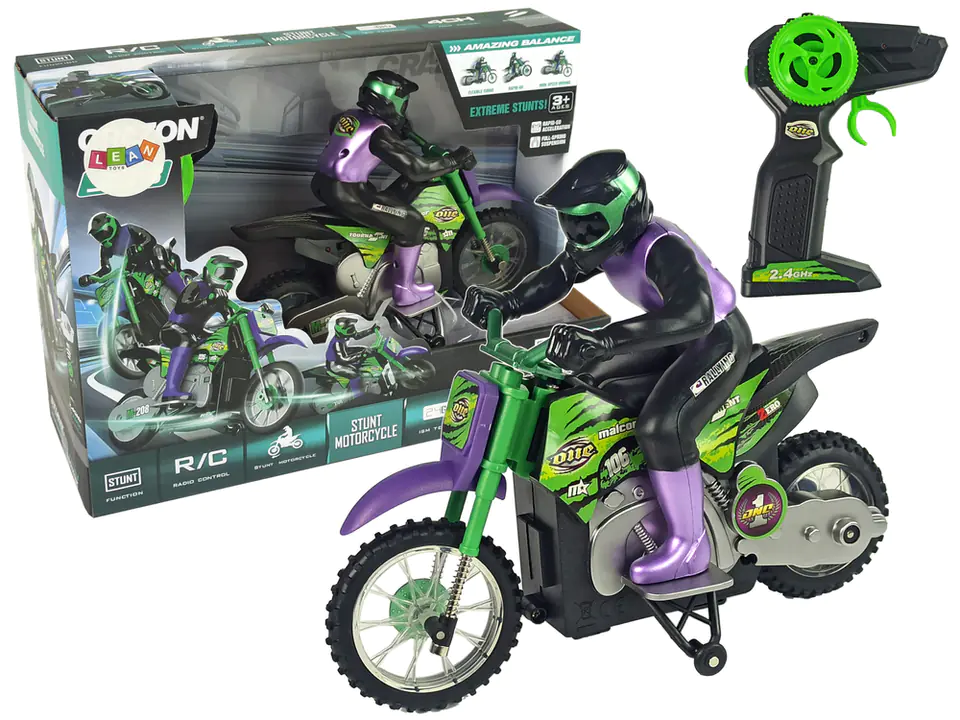 ⁨Remote Control Motor Cross 1:18 2.4G Purple 15 km/h⁩ at Wasserman.eu