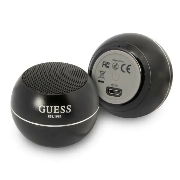 ⁨Guess głośnik Bluetooth GUWSALGEK Speaker mini czarny/black⁩ w sklepie Wasserman.eu