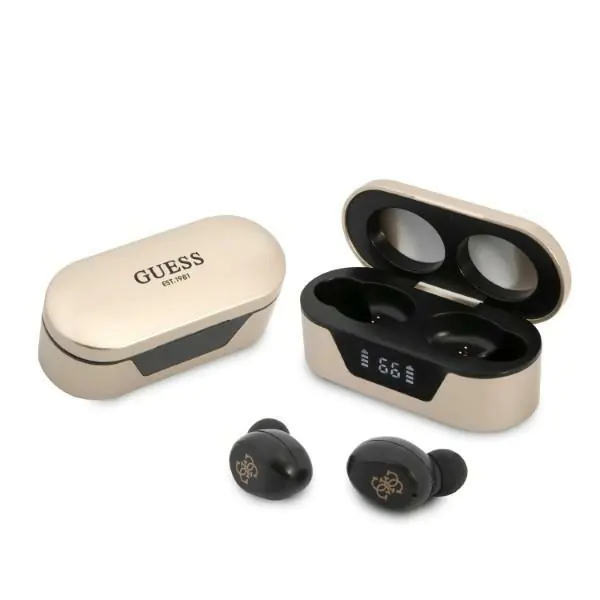 ⁨Guess Bluetooth headphones GUTWST31ED TWS + dock gold/gold⁩ at Wasserman.eu