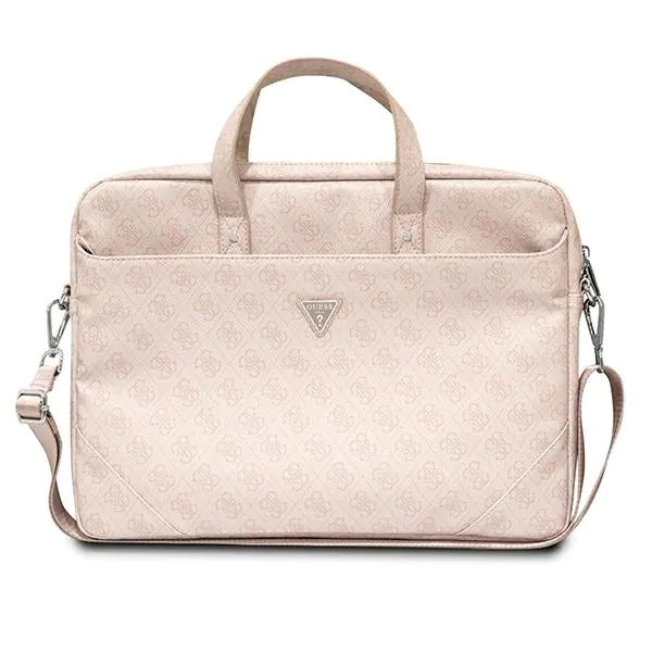 ⁨Guess Torba GUCB15P4TP 16" różowy/ pink Saffiano 4G Triangle Logo⁩ w sklepie Wasserman.eu