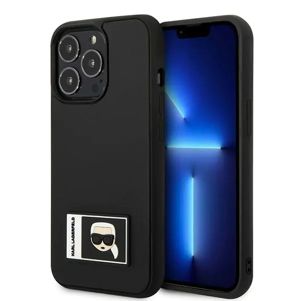 ⁨Karl Lagerfeld KLHCP13L3DKPK iPhone 13 Pro / 13 6,1" black/black hardcase Ikonik Patch⁩ at Wasserman.eu