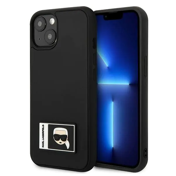 ⁨Karl Lagerfeld KLHCP13S3DKPK iPhone 13 mini 5,4" czarny/black hardcase Ikonik Patch⁩ w sklepie Wasserman.eu