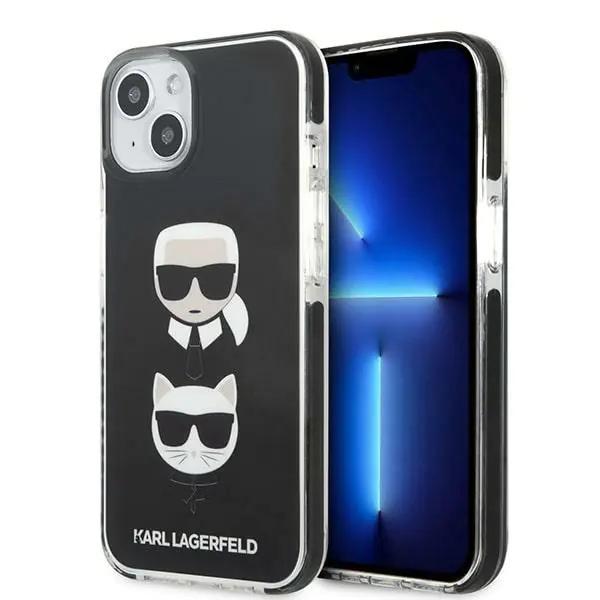 ⁨Karl Lagerfeld KLHCP13MTPE2TK iPhone 13 6,1" hardcase black/black Karl&Choupette Head⁩ at Wasserman.eu