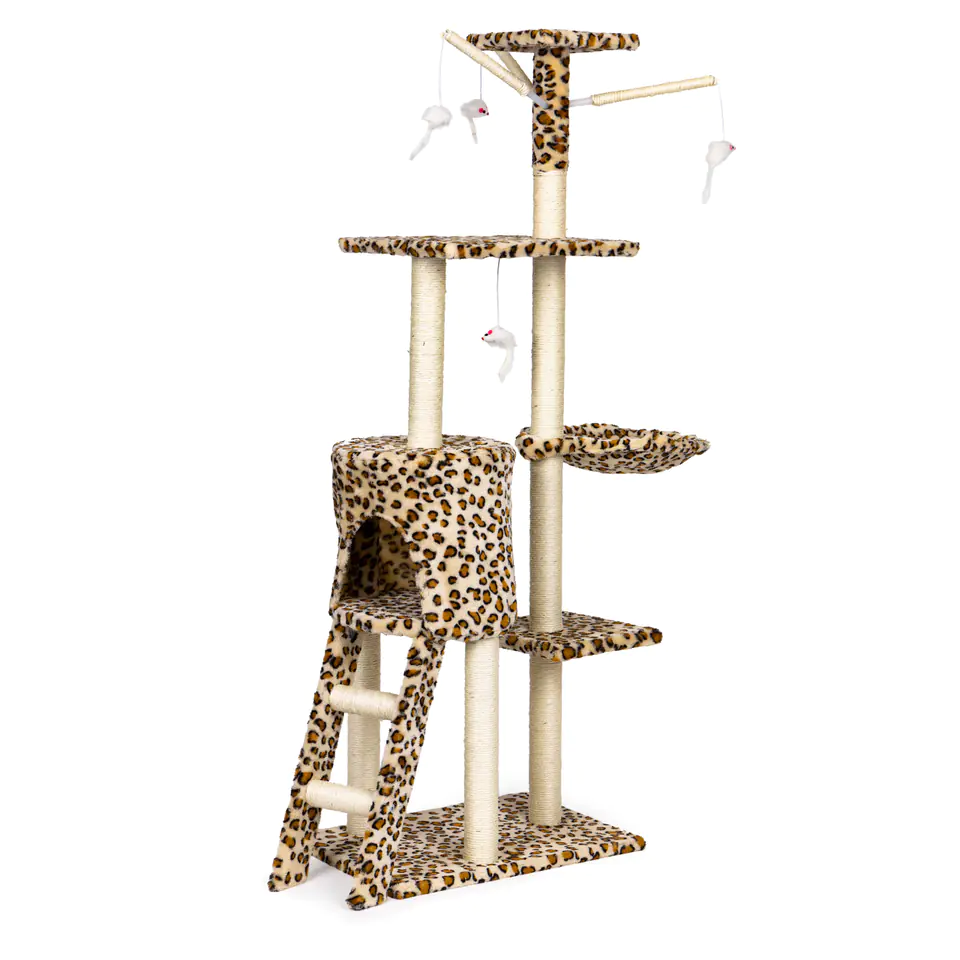 Drapak dla kota domek drzewo legowisko 138 cm XL panterka Petsi w sklepie Wasserman.eu