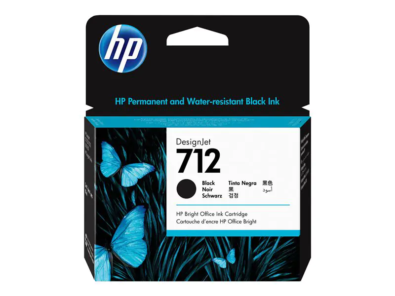 ⁨HP oryginalny ink / tusz 3ED71A, HP 712, black, 80ml, HP DesignJet Studio, T210, T230, T250, T630, T650⁩ w sklepie Wasserman.eu