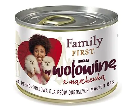 ⁨FAMILY FIRST Adult Beef with carrot - Wet dog food - 200 g⁩ at Wasserman.eu