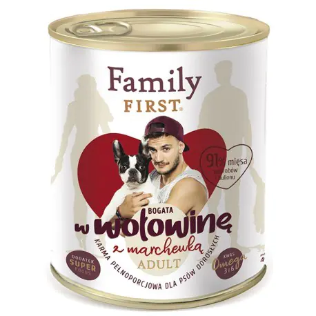 ⁨FamilyFirst Bogata w wołowinę+marchewka adult 800g⁩ w sklepie Wasserman.eu