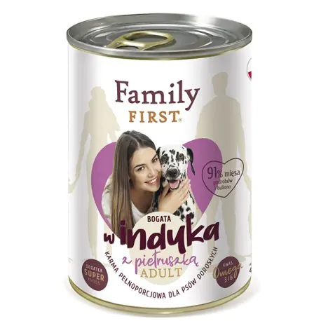 ⁨FamilyFirst Bogata w indyka+pietruszka adult 400g⁩ w sklepie Wasserman.eu