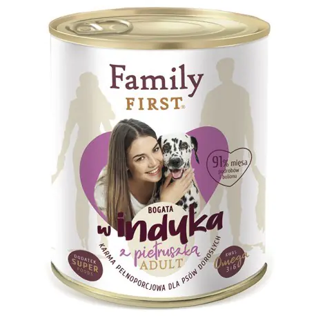 ⁨FamilyFirst Bogata w indyka+pietruszka adult 800g⁩ w sklepie Wasserman.eu