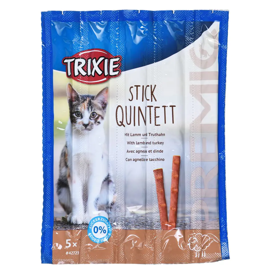 ⁨Snacks Premio Sticks-lamb with turkey-dry cat food-5x5g⁩ at Wasserman.eu