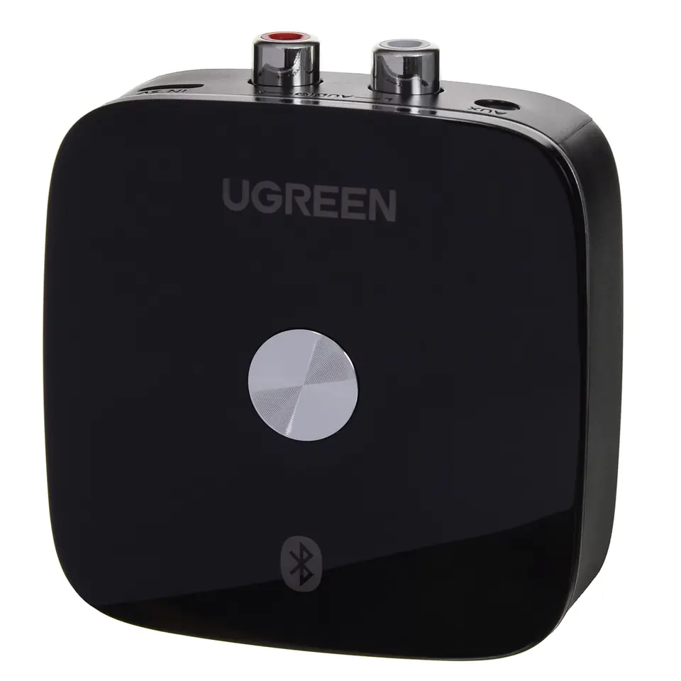 ⁨UGREEN ADAPTER ODBIORNIK BLUETOOTH 5.0 2XRCA JACK 3,5MM, APTX CZARNY⁩ w sklepie Wasserman.eu