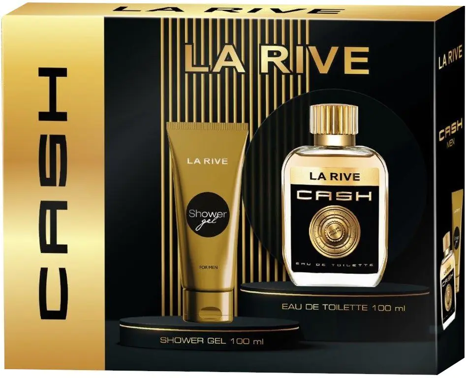 ⁨La Rive for Men Zestaw prezentowy Cash (woda toaletowa 100ml+żel pod prysznic 100ml)⁩ w sklepie Wasserman.eu