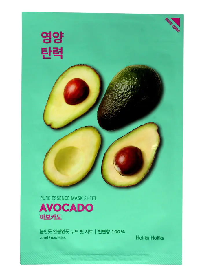 ⁨Holika Holika Pure Essence Mask Sheet-Avocado  1szt⁩ w sklepie Wasserman.eu