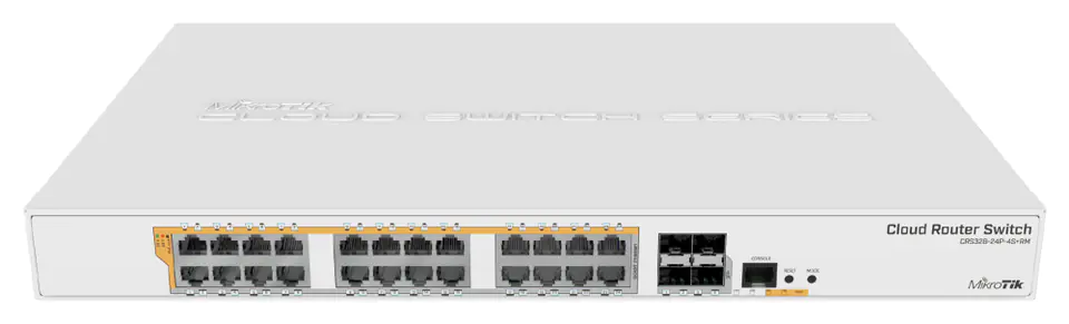 ⁨MIKROTIK CRS328-24P-4S+RM CLOUD ROUTER SWITCH 800MHZ, 512MB, 24XGE, 4XSFP+, 1XSERIAL -RJ45, L5⁩ w sklepie Wasserman.eu