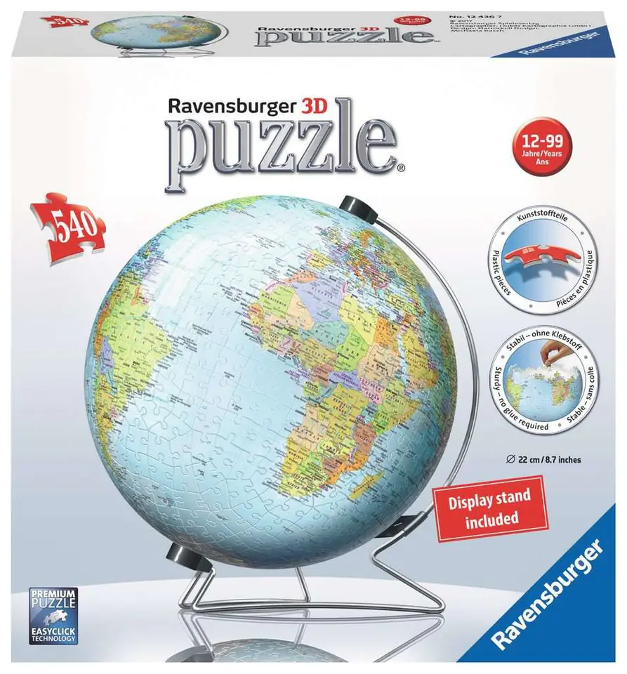 ⁨Puzzle 540 elementów 3D Kula Dziecinny globus⁩ w sklepie Wasserman.eu