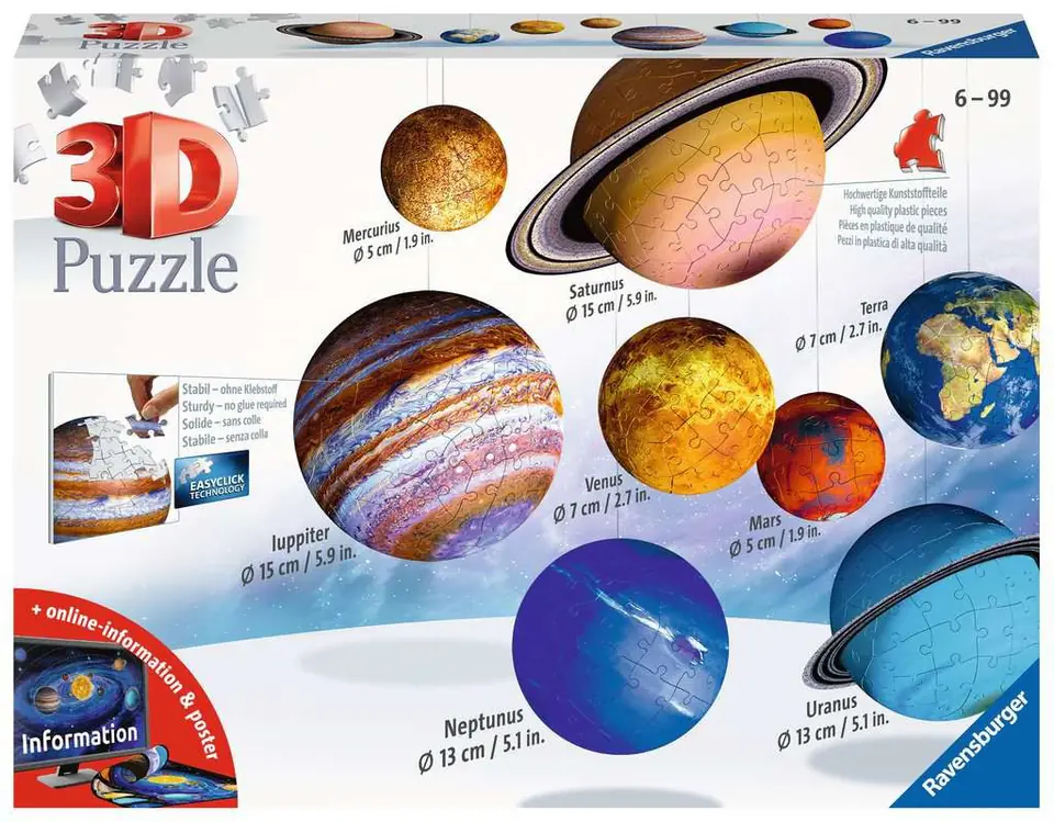 Puzzle 522 elementy 3D Układ Planetarny w sklepie Wasserman.eu