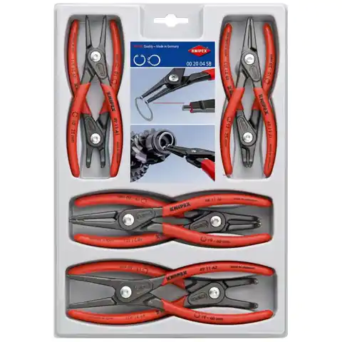⁨SET OF PLIERS FOR RETAINING RINGS 8-PART⁩ at Wasserman.eu