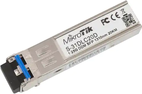 ⁨Mikrotik S-31DLC20D network relay module 1250 Mbit/s SFP 1310 nm⁩ at Wasserman.eu