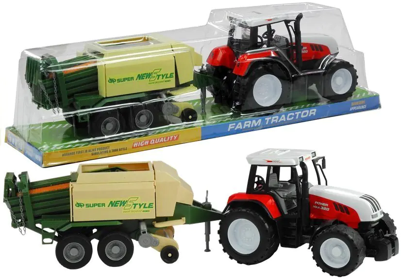 ⁨Large Tractor with Trailer Agricultural Machinery 65 cm⁩ at Wasserman.eu