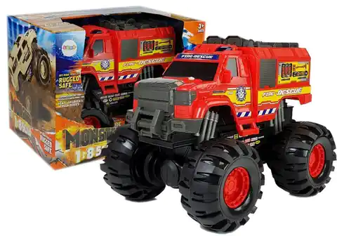 ⁨Monster Auto Fire Truck Fire Brigade Big Wheels 1:8 40 cm x 30 cm x 35 cm⁩ at Wasserman.eu