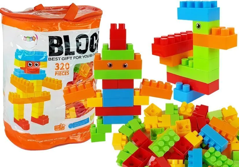 ⁨Large Set of Building Blocks in a bag of 320 pieces⁩ at Wasserman.eu