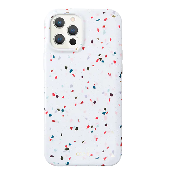 ⁨UNIQ etui Coehl Terrazzo iPhone 12/12 Pro 6,1" biały/natural white⁩ w sklepie Wasserman.eu