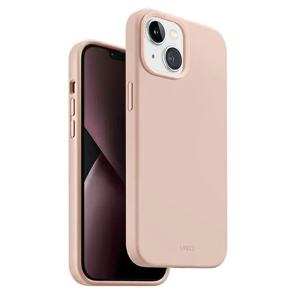 ⁨UNIQ Case Lino Hue iPhone 14 Plus 6,7" Magclick Charging pink/blush pink⁩ at Wasserman.eu