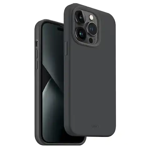 ⁨UNIQ Case Lino Hue iPhone 14 Pro Max 6,7" Magclick Charging gray/charcoal grey⁩ at Wasserman.eu