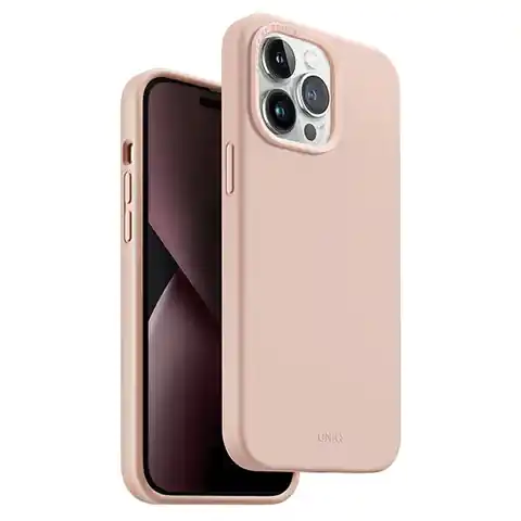 ⁨UNIQ etui Lino iPhone 14 Pro 6,1" różowy/pink blush⁩ w sklepie Wasserman.eu