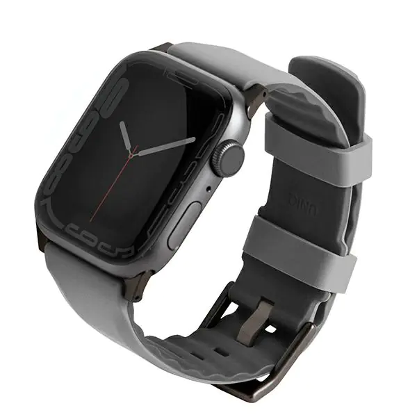 ⁨UNIQ pasek Linus Apple Watch Series 4/5/6/7/8/SE/SE2 38/40/41mm. Airosoft Silicone szary/chalk grey⁩ w sklepie Wasserman.eu