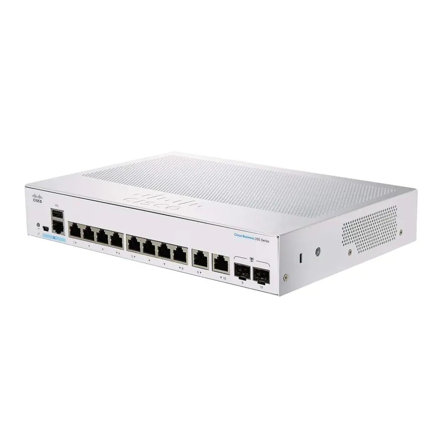 ⁨Cisco CBS350 Managed L3 Gigabit Ethernet (10/100/1000) 1U Black, Grey⁩ at Wasserman.eu