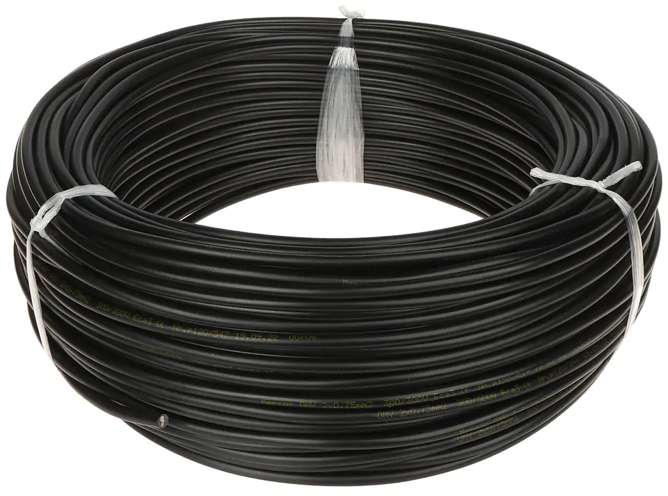 ⁨KABEL ELEKTRYCZNY OMY-2X0.75/B⁩ w sklepie Wasserman.eu