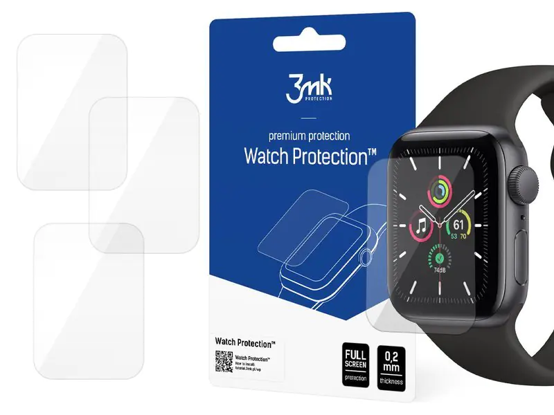 ⁨Folia ochronna x3 3mk Watch Protection do Apple Watch SE 44mm⁩ w sklepie Wasserman.eu