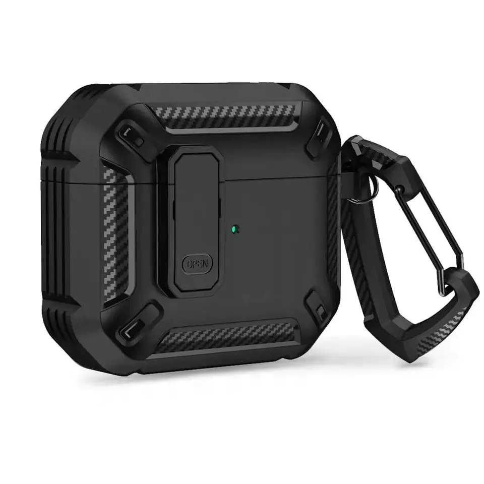 ⁨X-Carbo Case for Apple AirPods Pro 1 / 2 Black⁩ at Wasserman.eu