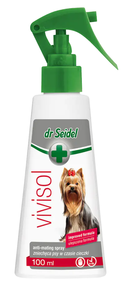 ⁨DR SEIDEL VIVISOL repelent dla suk w okresie cieczki 100 ml⁩ w sklepie Wasserman.eu