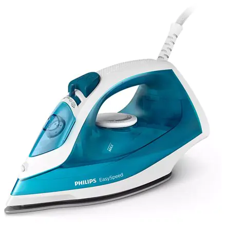 ⁨Philips Iron EasySpeed GC1750/20 Steam Iron, 2000 W, Water tank capacity 220 ml, Continuous steam 25 g/min, Blue⁩ at Wasserman.eu