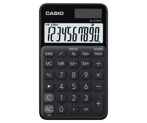 ⁨Casio SL-310UC-BK Taschenrechner Tasche Einfacher Taschenrechner Schwarz⁩ im Wasserman.eu