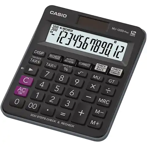 ⁨Casio MJ-120D Plus Taschenrechner Desktop Einfacher Taschenrechner Schwarz⁩ im Wasserman.eu
